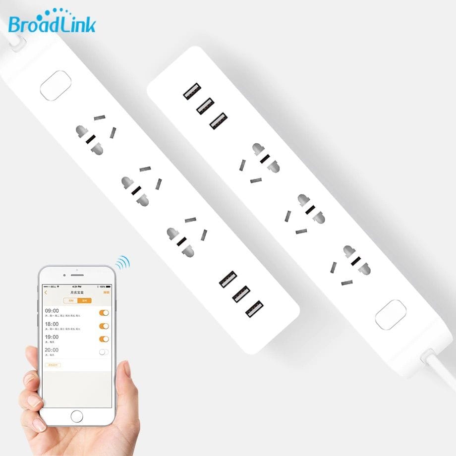 Broadlink MP2 WiFi Enabled Smart Power Strip with 3 USB Charging Port Broadlink MP2 WiFi Enabled Smart Power Strip with 3 USB Charging Port