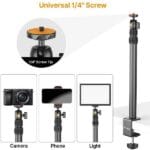 Ulanzi VIJIM-LS02 Camera Desk Mount Stand With Auxiliary Holding Arm - Image 2