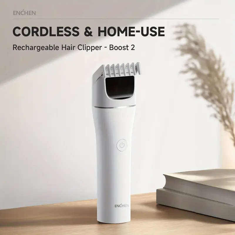 Enchen Boost 2 Hair Clipper1 Enchen Boost 2 Hair Clipper – 2025 New Version (White) - Image 1