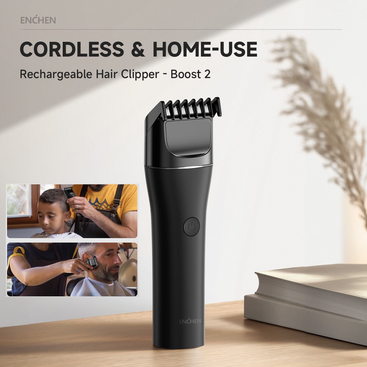 Enchen Boost 2 Hair Clipper4 Enchen Boost 2 Hair Clipper – 2025 New Version (Black) - Image 1