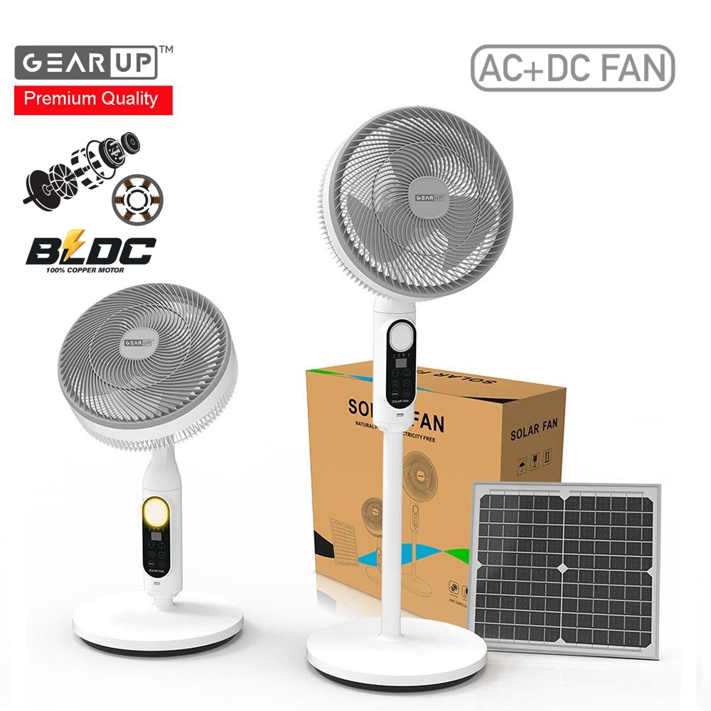 GearUP Premium1 GearUP Premium Series Rechargeable BLDC Solar Stand Fan (AC+DC) - Image 1