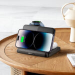 Hoco CQ7 3-in-1 Wireless Charging Foldable Desktop Stand - Image 2