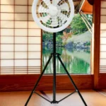 JISULIFE FA17 Rechargeable Fan with LED & Long Tripod Stand
