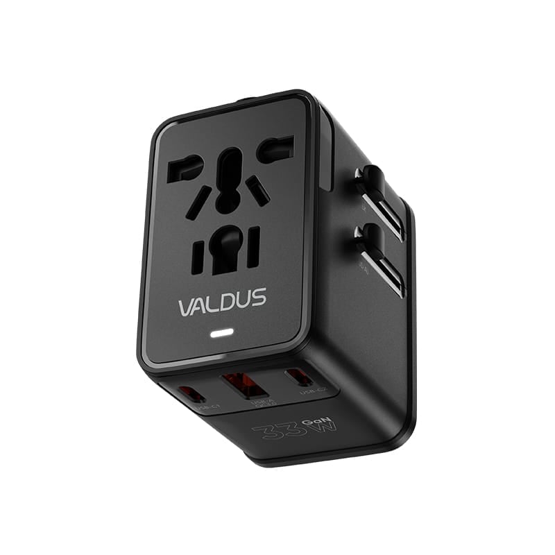 VALDUS 33W GaN Universal Travel Adapter (VL33) – All-in-One Global Plug1 VALDUS 33W GaN Universal Travel Adapter (VL33) – All-in-One Global Plug - Image 1